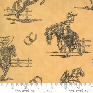 Moda 19992 14  Home on the Range Burlap Scenic.  Priced by the half yard.
