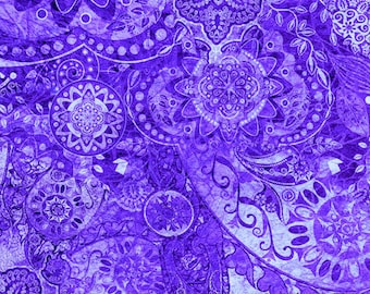 26956-L Quilting Treasures Bohemian Purple Haze. Priced by the half yard.