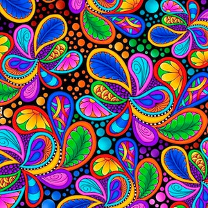 26372-J Karneval Verpackt Paisleys Schwarz. Preis durch den halben Hof.