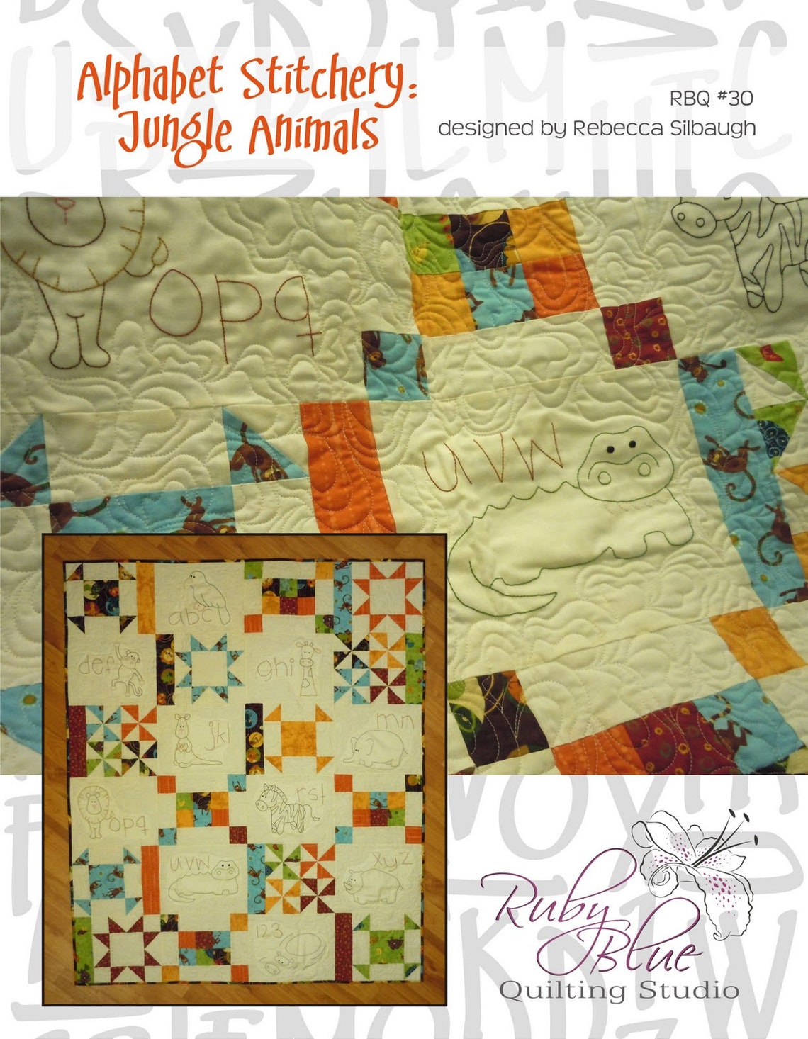 Alphabet Stitchery Jungle Animals Etsy