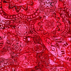 26956-RP Quilting Treasures Bohemian Rhapsody Strawberry Fields. Priced by the half yard.