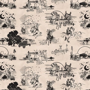 Blank Quilting 3581-30 Western Boho Tan Scenic Priced by the half yard.