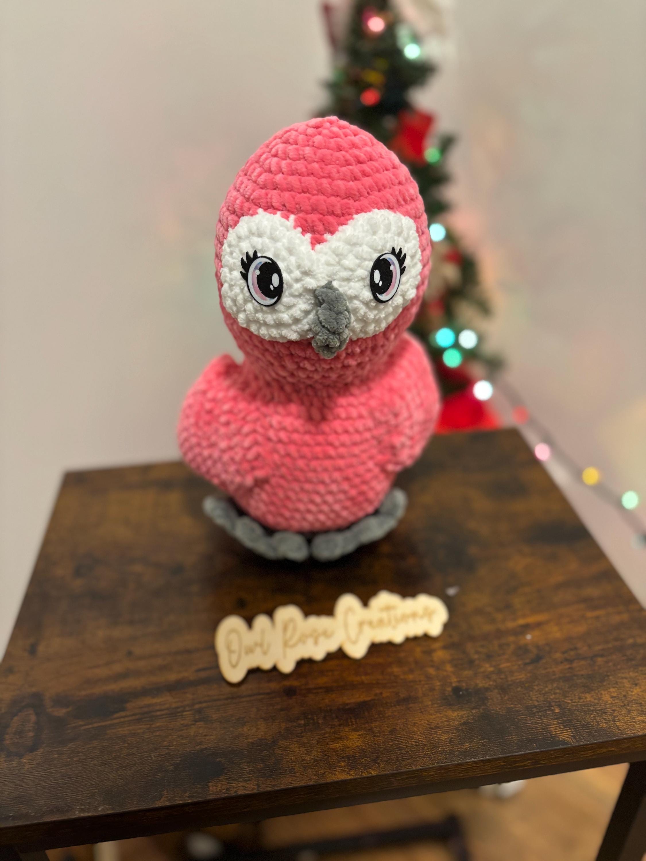 Pink and Gray Owl Plushie