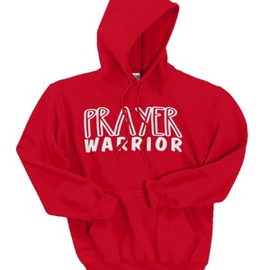 Prayer Warrior Black Hooded  Sweatshirt