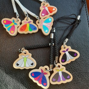 Pride Moth Mini Wood Charms