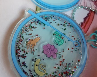 Germs in a Petri Dish Shaker Charm