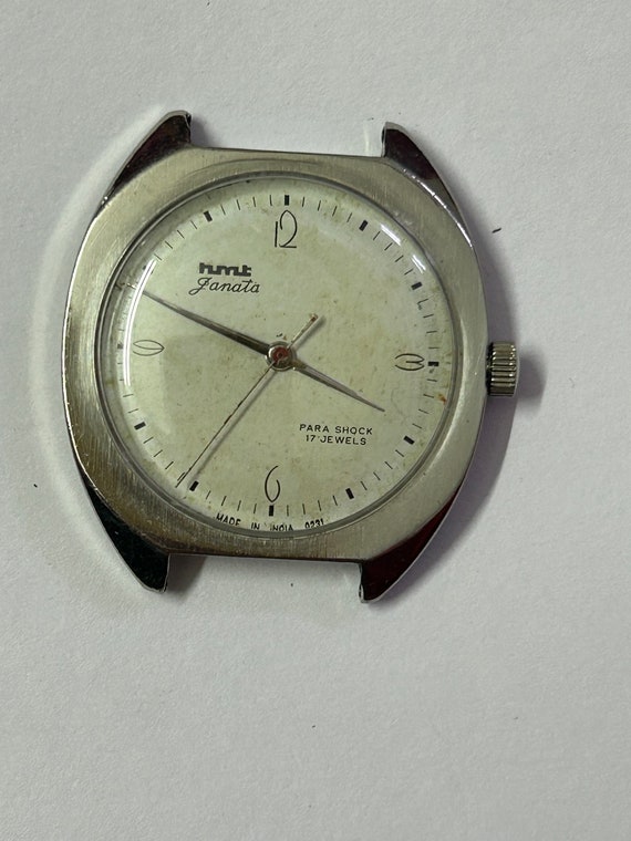 Hmt Janata white  Dial 17 Jewels rare Vintages Me… - image 2