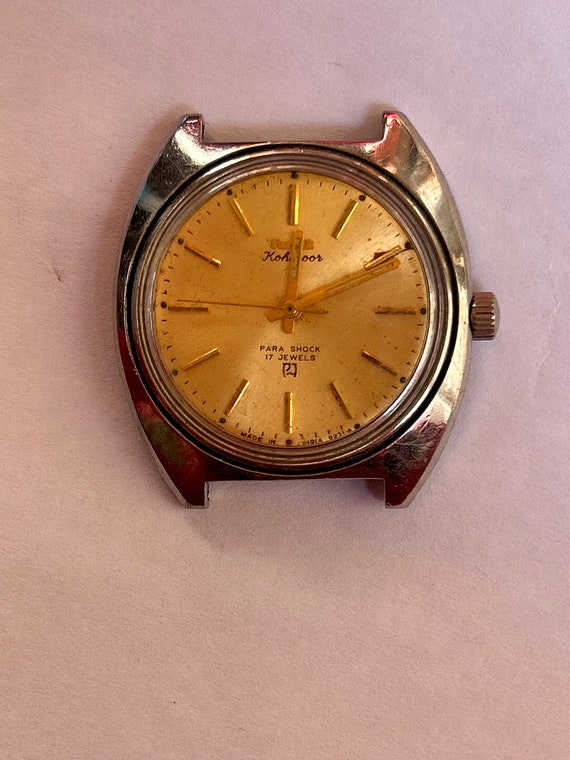 Hmt Kohinoor yellow  Dial 17 Jewels rare Vintages… - image 3