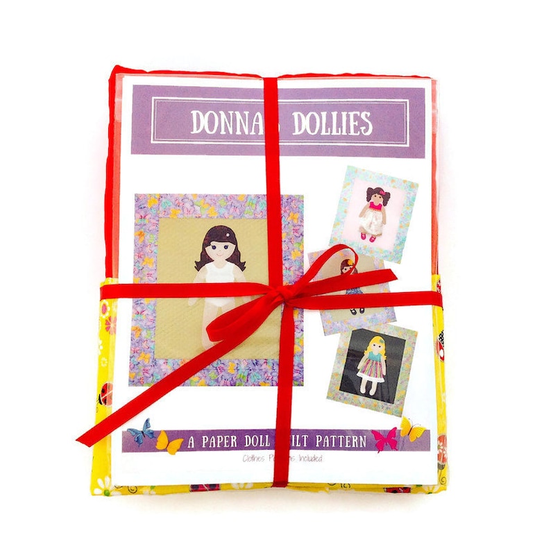 Paper Doll Quilt Kit and Pattern, Red and Yellow Interactive Dress up
