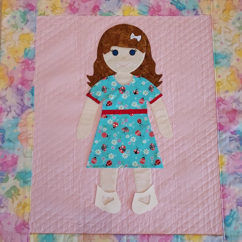 Outfit for Paper Doll Quilt Paper Doll Quilt Accessories Blue Dress and
