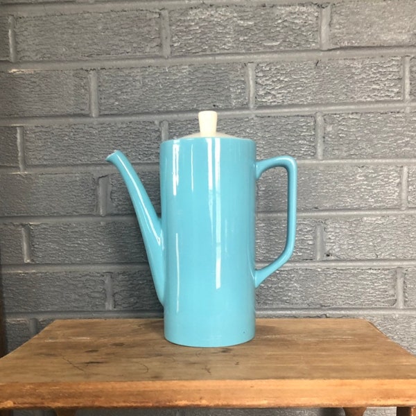 Nordic Style House Ironstone Coffee Pot Tea Pitcher Mid Century Modern Made in Japan Collectible