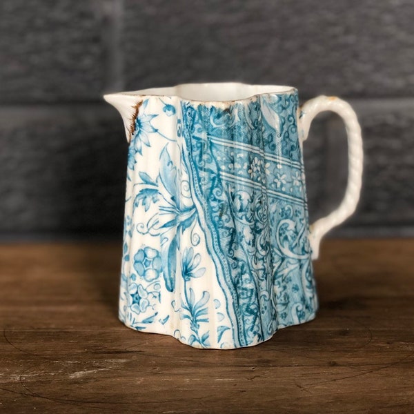 Blue and White Creamer China Pitcher