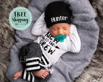 baby boy coming home outfit, personalized baby boy, newborn boy outfit, personalized baby boy outfits, baby boy hat with name