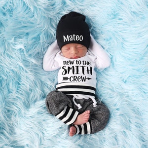 Baby Boy Coming Home Outfit Personalized, Newborn Baby Boy Outfit