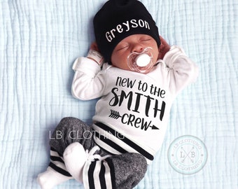 Baby Boy Coming Home Outfit Personalized Newborn Boy Outfit Baby Shower Gift Boy Take Home Outfit Baby Boy Clothes Baby Boy Gift Monogrammed