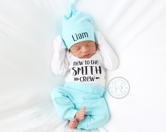 Baby Boy Gift, Personalized Hat, Custom Name outfit, Baby boy Outfit, Baby Boy Clothes, Newborn Boy Outfit, Baby Gift, Photo Props