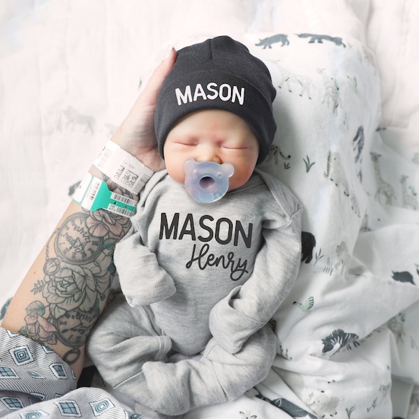 Tenue de retour à la maison pour nouveau-né, tenue de retour à la maison pour garçon, tenue à emporter pour bébé garçon, tenue de nouveau-né pour garçon, tenue d'hôpital pour nouveau-né