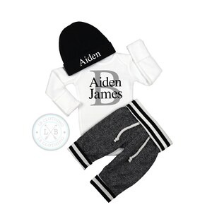 BABY BOY Coming Home Outfitbaby boypersonalizedbaby boy hatbaby shower giftbaby boy giftclothesnew momexpecting mom gifts