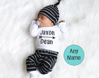 BABY BOY Coming Home OutfitBaby BoyBaby Shower GiftBaby Boy ClothesNewbornPersonalizedNew Mom GiftWoodlandBaby Boy GiftBaby Gift