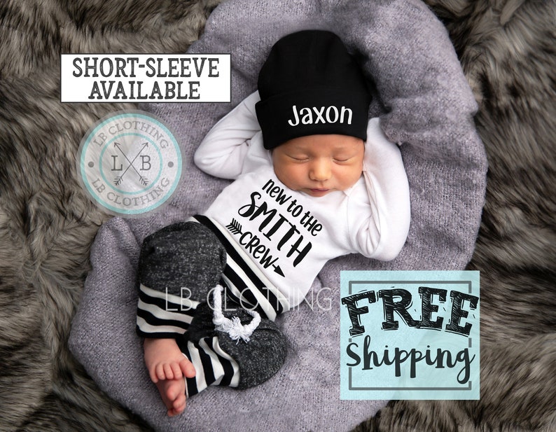 Baby Boy Coming Home Outfit Newborn Boy Coming Home Outfit Baby Boy Clothes Personalized Newborn Outfit Baby Boy Outfits Newborn Boy