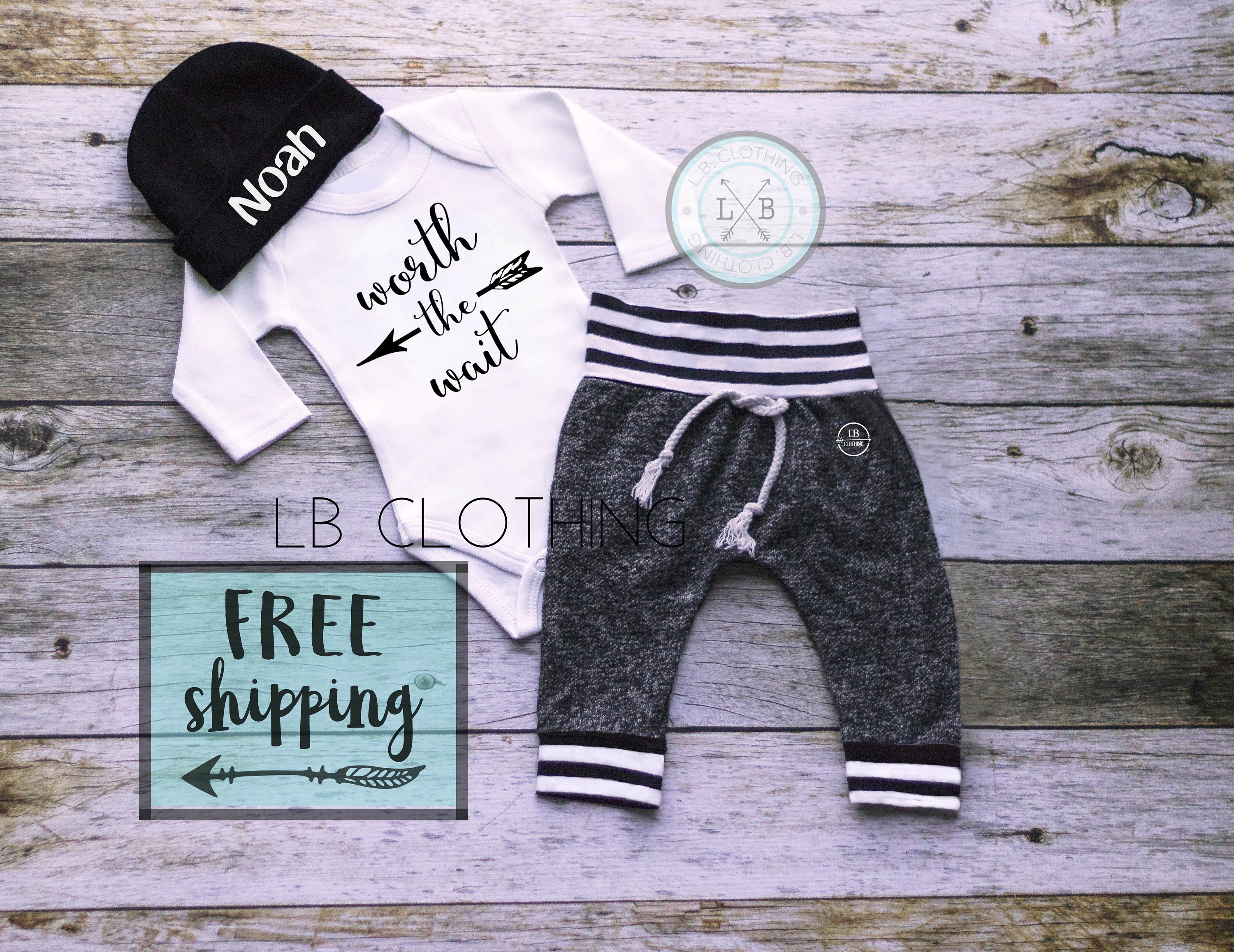 Worth the wait baby boy outfit sales