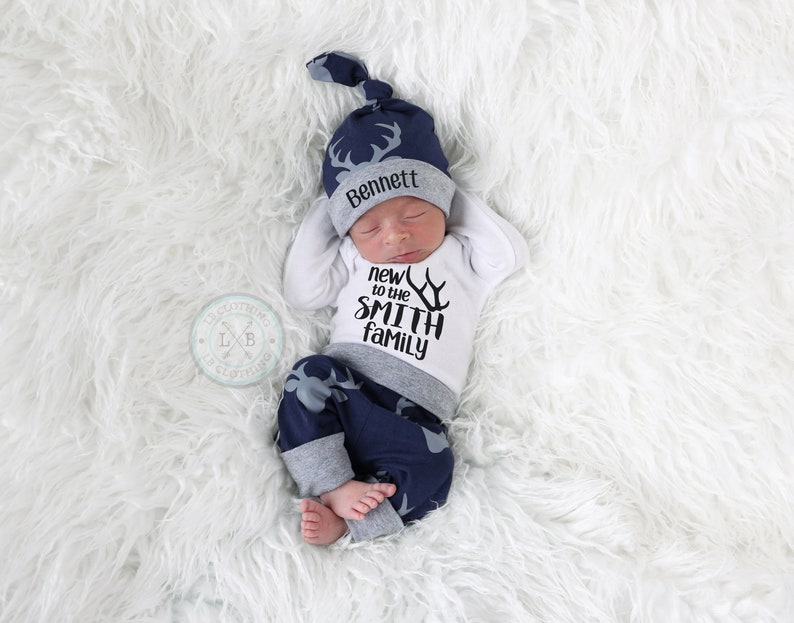Newborn Boy Coming Home Outfit Baby Boy Take Home Outfit Etsy