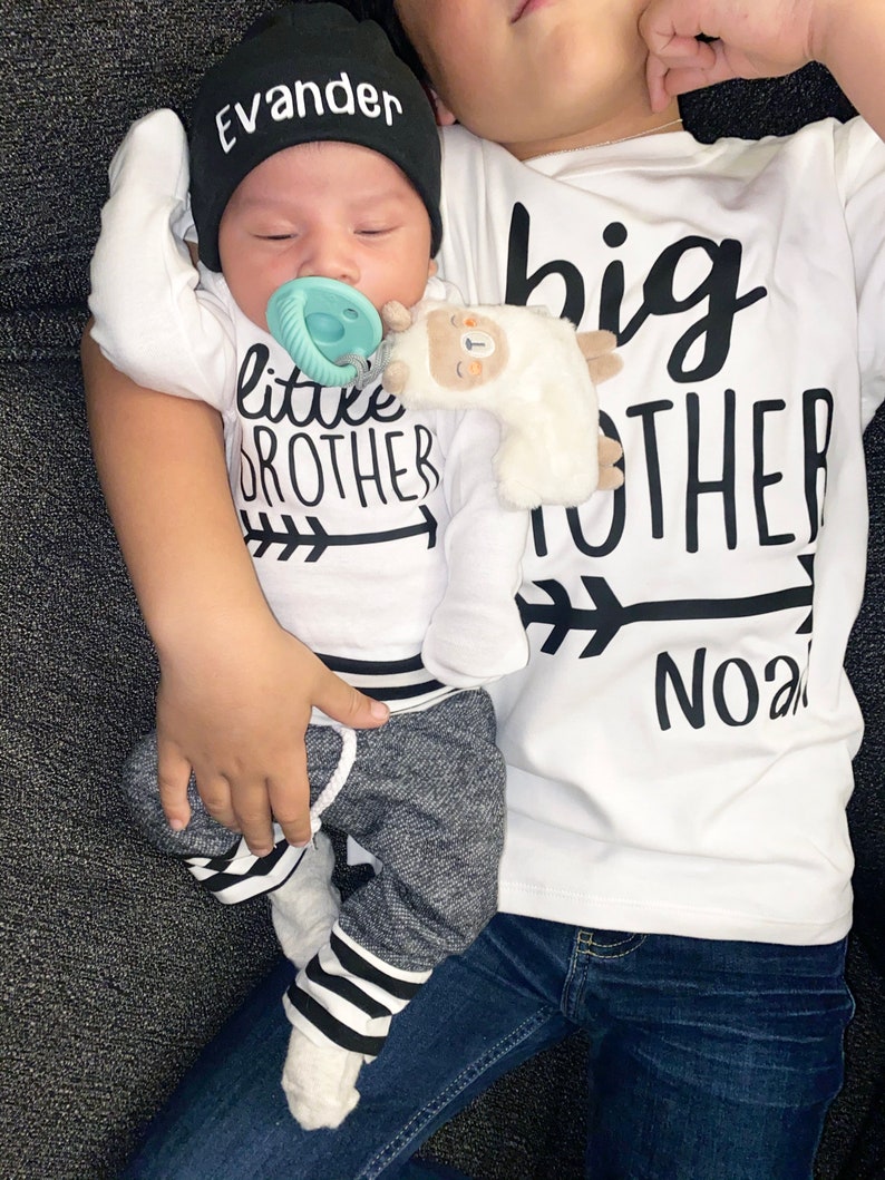 BIG BROTHER, Little brother outfit, Baby Boy Coming Home Outfit, big brother shirt, big brother, little brother outfits, big bro little bro image 2