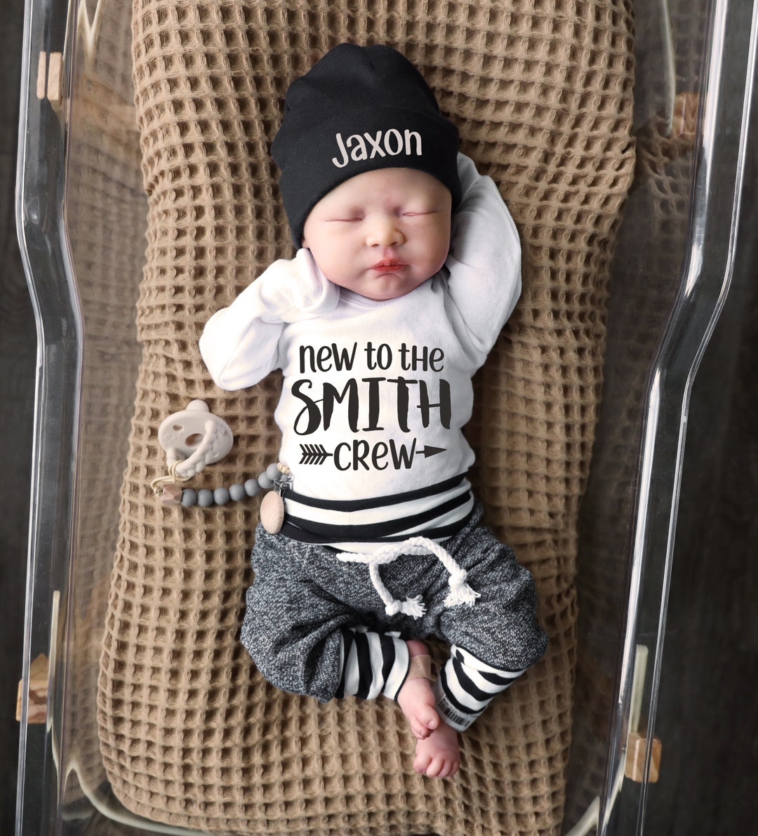 Cowboy Newborn Baby Knit Hat And Pants Outfit Set Photography Prop Sale