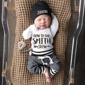 Baby Boy Gift Personalized Hat Custom Name Outfit Baby Boy