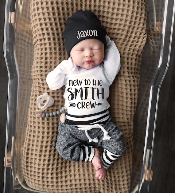 Baby Boy Gift, Personalized Hat, Custom Name Outfit, Baby Boy