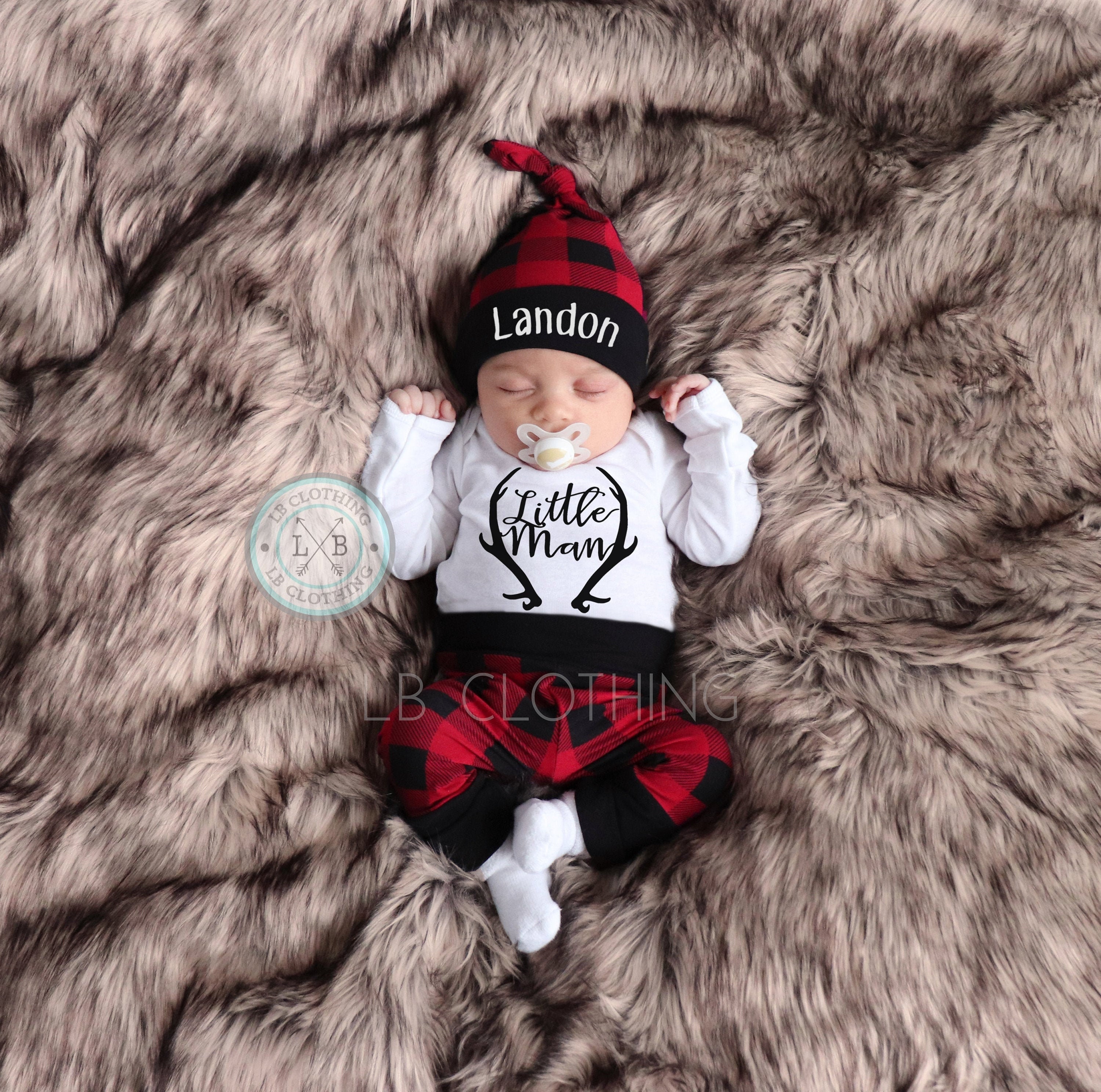 Sudán Logro Melancolía Red Plaid Baby Boy Coming Home Outfit Newborn Baby Clothes - Etsy