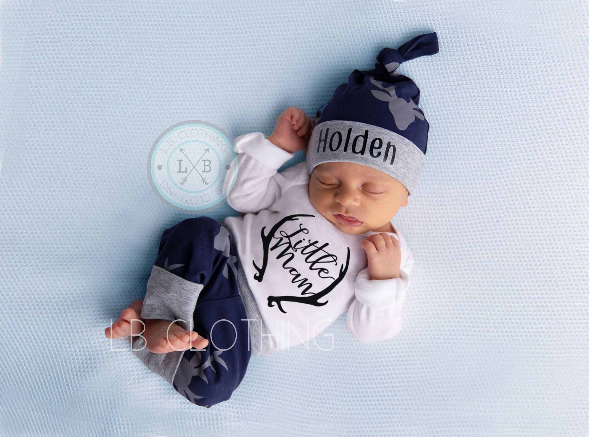 New Baby Boy Mom Gift, New Baby Boy Gift, Newborn Boy Gift, Boy Hospital  Outfit, Baby Boy Coming Home Outfit, Sage Baby Bodysuit, Name Hat 