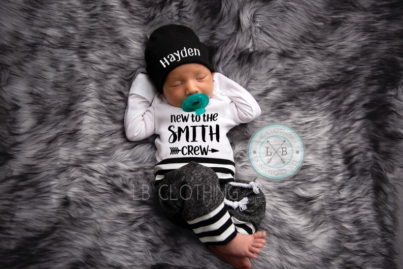 Baby Boy Hospital Outfit Baby Boy Coming Home Outfit Newborn Etsy