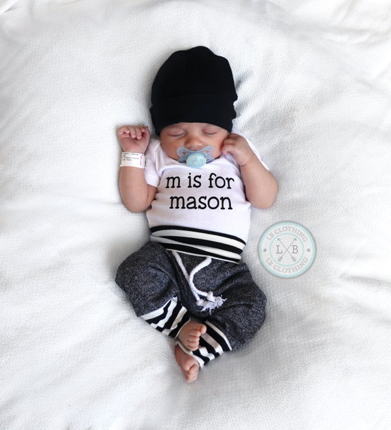 Baby Boy Gift, Personalized Hat, Custom Name Outfit, Baby Boy Outfit, Baby  Boy Clothes, Newborn Boy Outfit, Baby Gift, Photo Props 