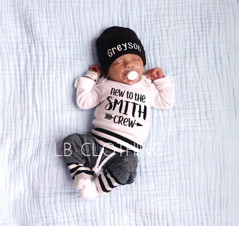 Baby Boy Coming Home Outfit Newborn Boy Coming Home Outfit Baby Boy Clothes Personalized Newborn Outfit Baby Boy Outfits Newborn Boy