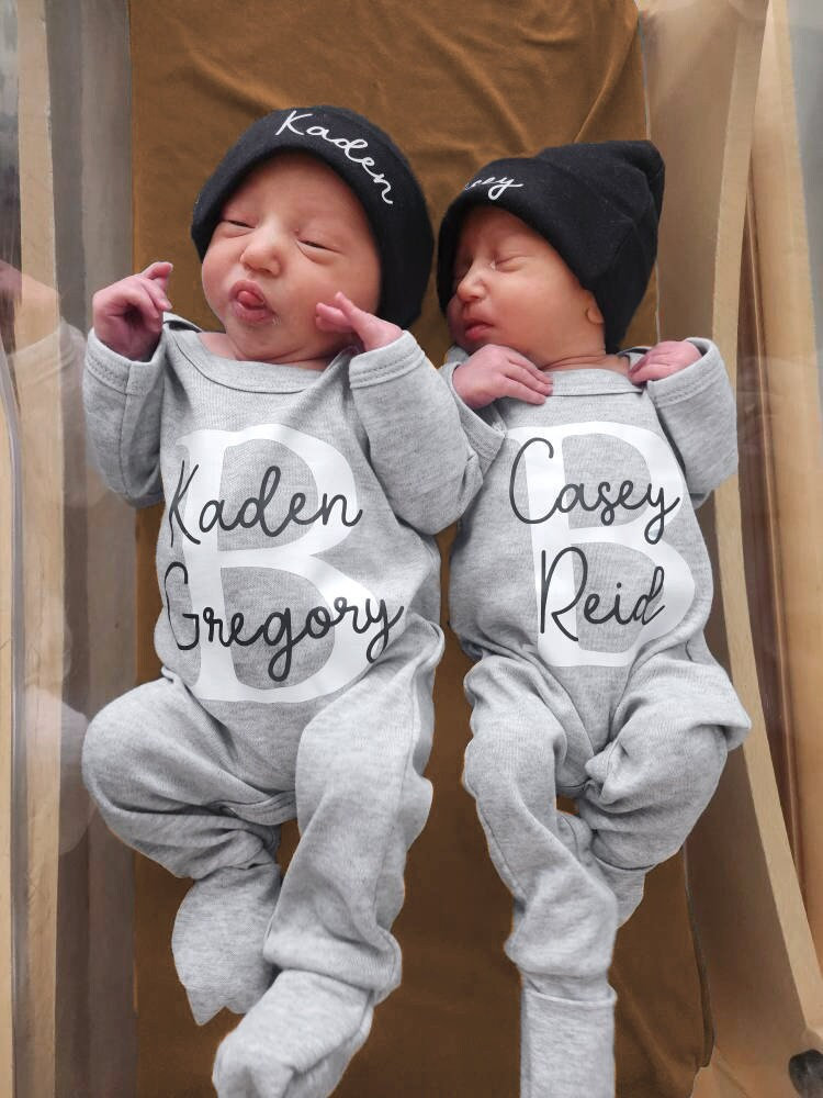  ZAV Unisex Infants Baby Boy Girl Clothes Twins I Love