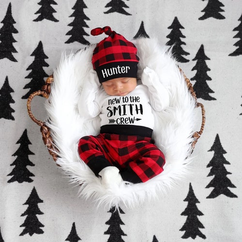 Newborn Boy Outfit Baby Boy Coming Home Outfit Personalized Etsy