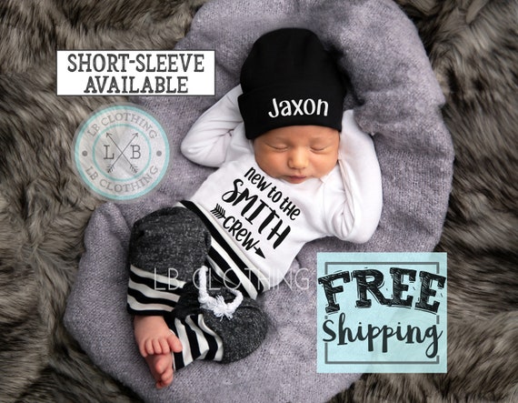 Personalized Baby Boy Outfit Custom Baby Gift Boy Outfits Personalized Hat Newborn  Boy Take Home Outfit Baby Shower Personalized Baby Gifts - Etsy