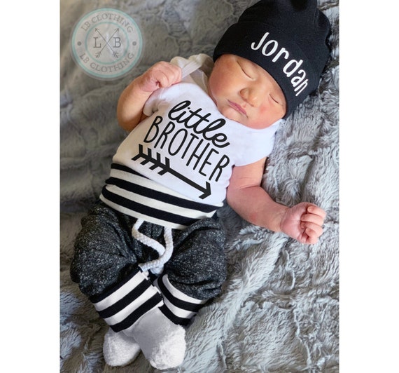 Little Brother Outfit Newborn Little Brother Outfit Black - Etsy
