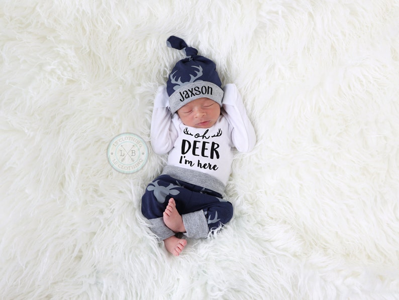 Newborn Boy Coming Home Outfit Baby Boy Take Home Outfit Etsy