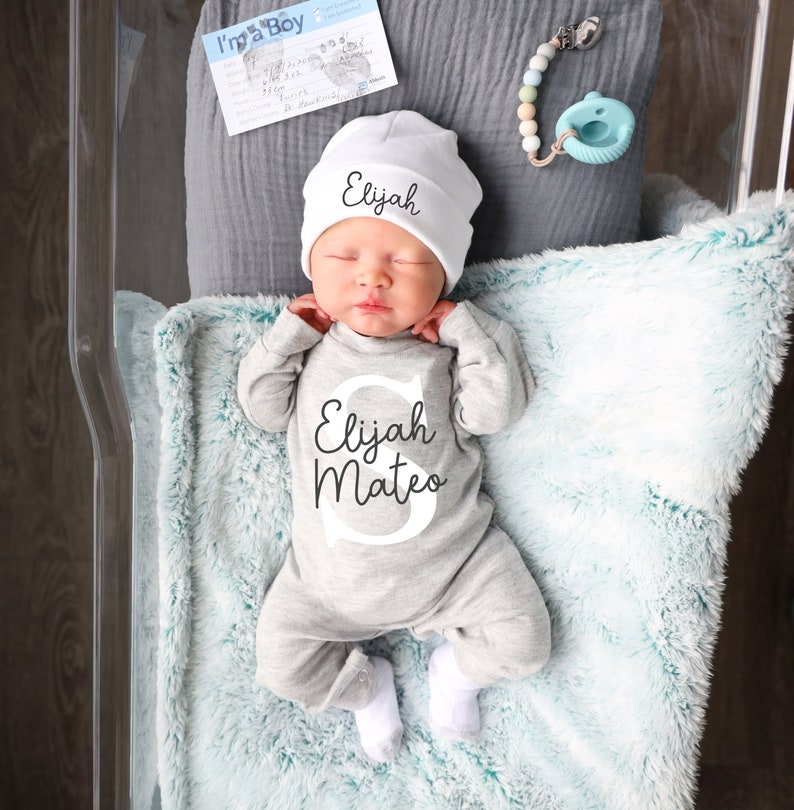 Newborn boy coming home outfit, boy going home outfit, baby boy take home outfit, newborn boy outfit, hospital outfit newborn boy image 3