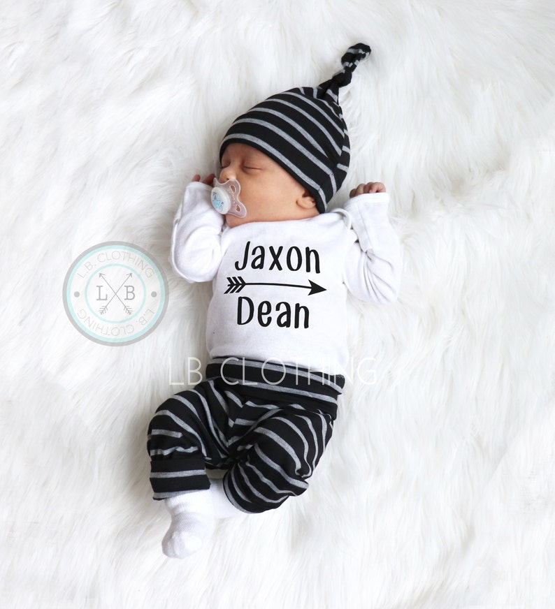 Newborn Boy Coming Home Outfit Baby Boy Take Home Outfit Etsy