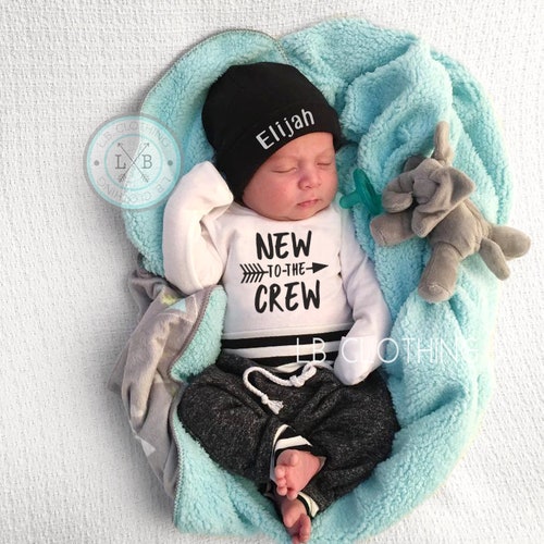 Newborn Boy Coming Home Outfit Baby Boy Take Home Outfit Etsy