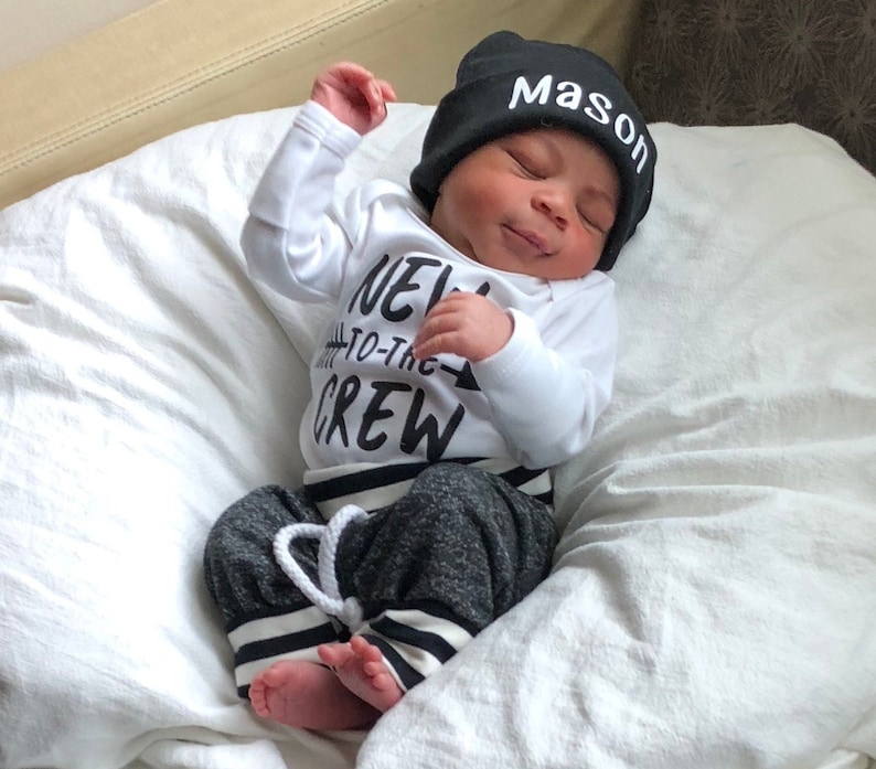 PERSONALIZED NEWBORN BOY Coming Home Outfit /baby Boy Hat/baby | Etsy