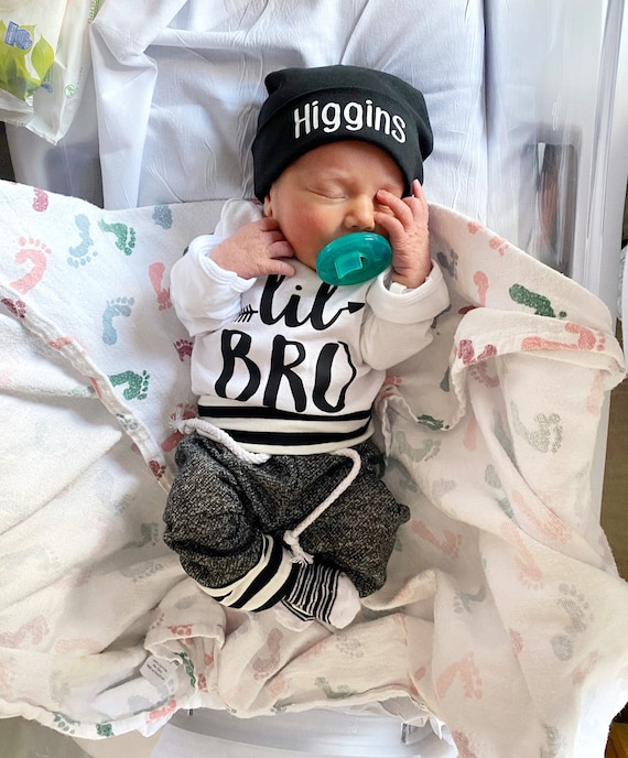 BABY BOY Coming Home Outfit/baby Boy/personalized/baby Boy Hat