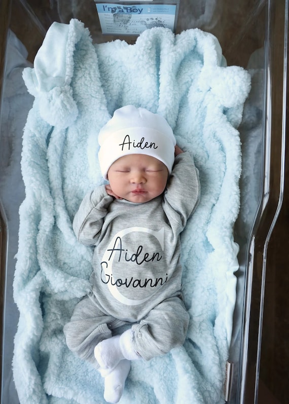 Newborn baby boy top coming home outfit winter