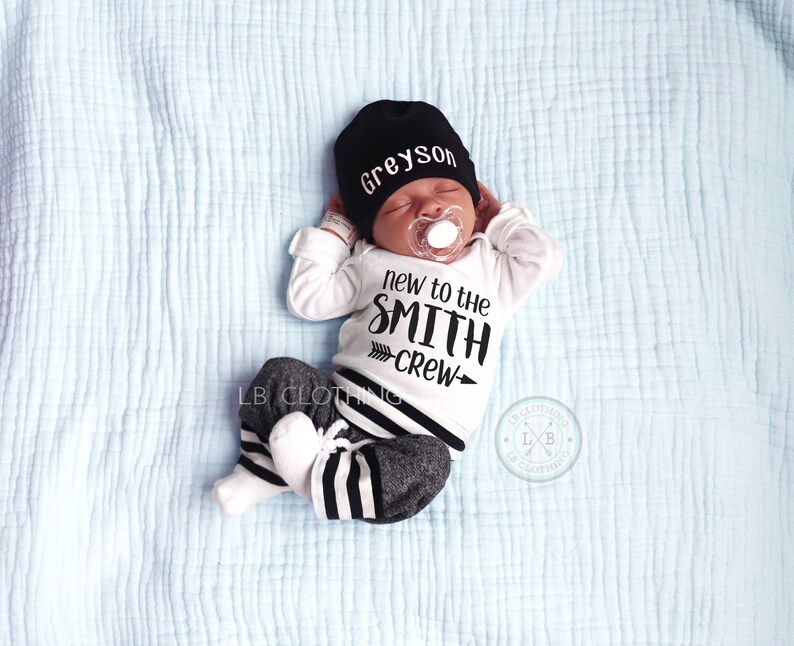 Newborn Boy Coming Home Outfit Baby Boy Take Home Outfit Etsy