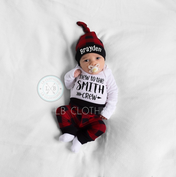 newborn plaid outfit