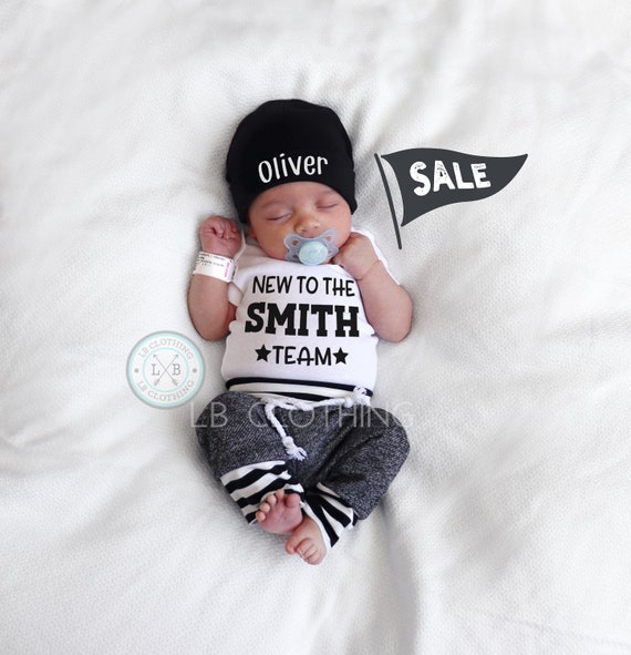 Baby Boy Gift, Personalized Hat, Custom Name Outfit, Baby Boy Outfit, Baby  Boy Clothes, Newborn Boy Outfit, Baby Gift, Photo Props 