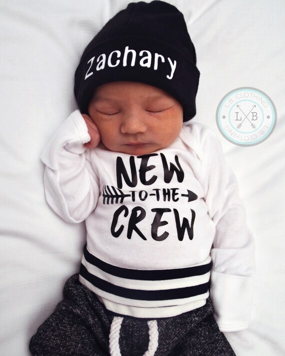 New to the clearance crew newborn outfit